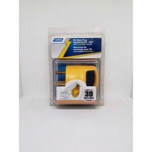 Camco 55283 30 AMP Mini Replacement Male To Male Standard Plug -PowerGrip Handle